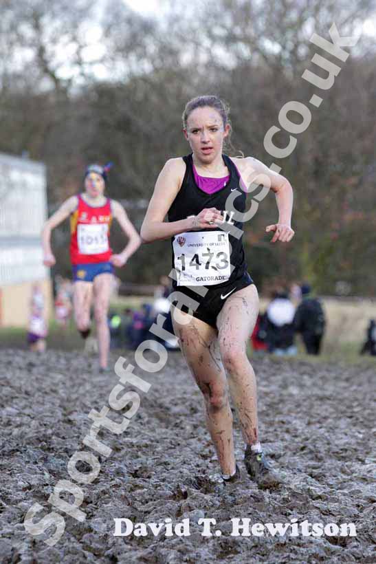 Emelia Gorecka on her way to winning the 2013 BUCS Cross Country Championships.
